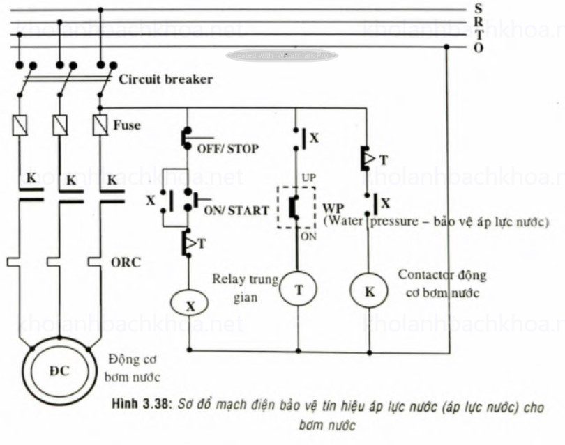 Mạch điện bảo vệ áp lực nước