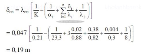 Tính chiều dày cách nhiệt