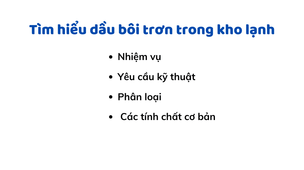 Tìm Hiểu Dầu Bôi Trơn Trong Kho Lạnh