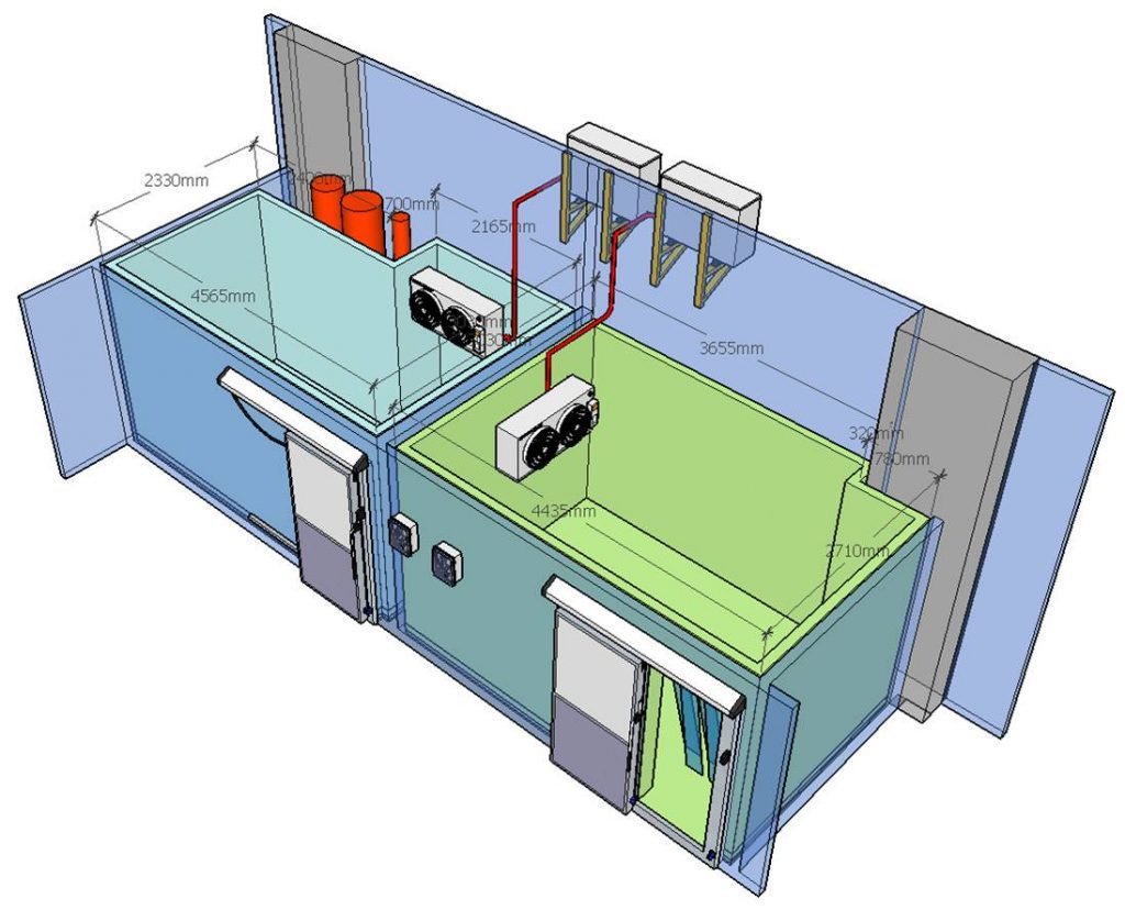 Cold storage room design building food storage cold room • cold rooms manufacturer