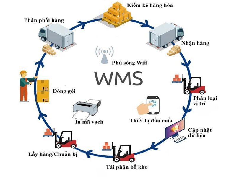 Sử dụng hệ thống quản lý kho (WMS)